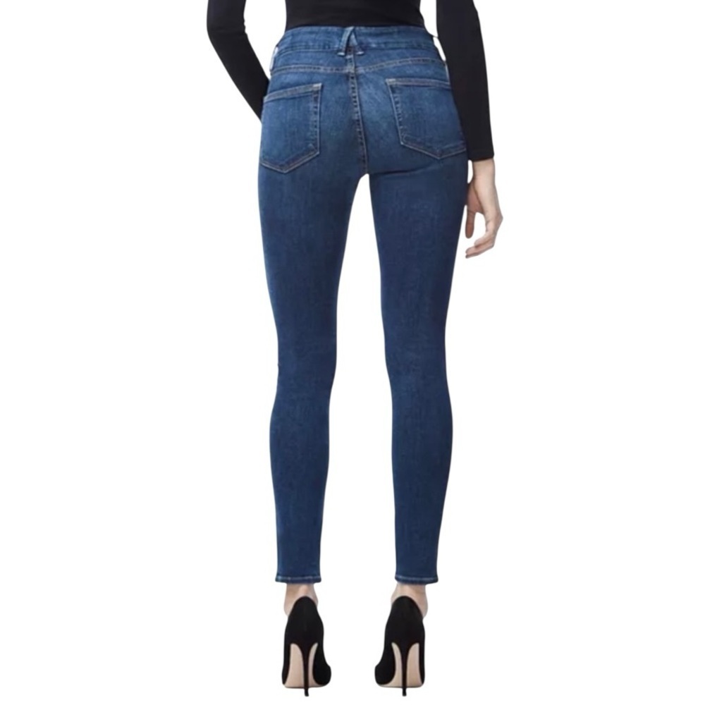 Good American Good Legs Crop Jeans Distressed Size 16 Skinny Stretchy Denim NEW